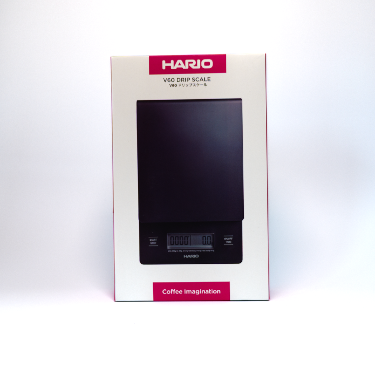 Black Hario V60 Drip Coffee Scale front view