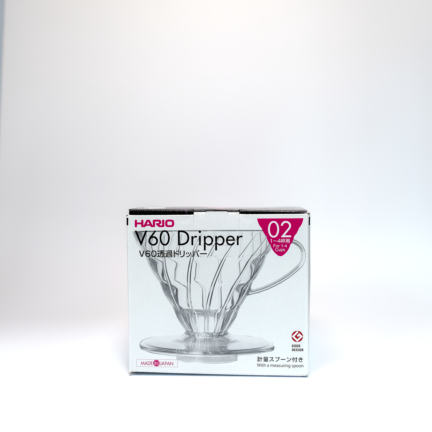 Hario V60 Plastic Coffee Dripper Size 02 front view